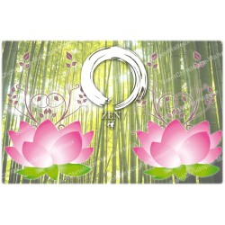 Autocollant décoratif - bougie de neuvaine   -  Symbole Zen modèle 2