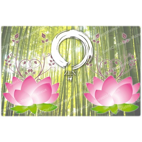 decorative sticker  - novena candle - Zen symbol