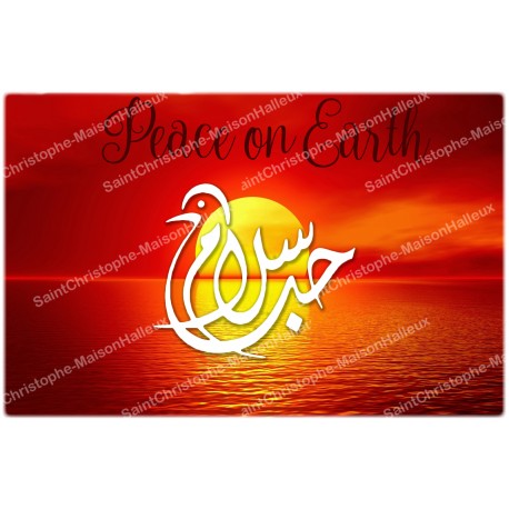 decorative sticker  - novena candle - Zen symbol