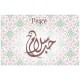 dekorativer Aufgleber für Novenkerzen  - Frieden in Arabisch