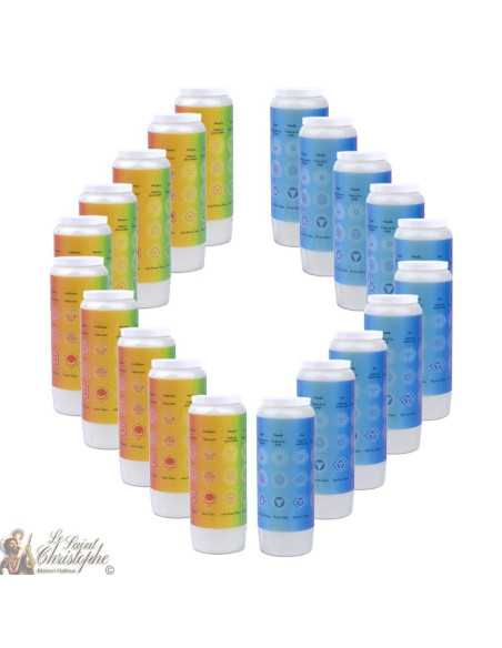 Decorative candles With french citation - Chakras model 3