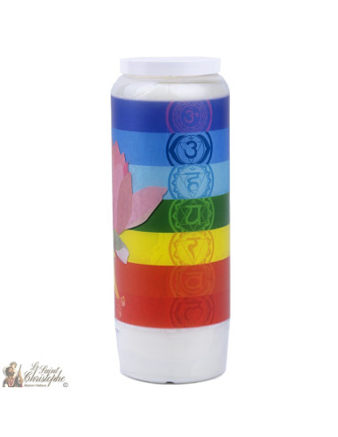 Bougies décoratives avec citation en français - chakras modèle 3