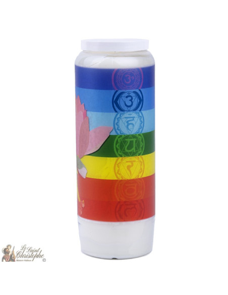 Bougies décoratives avec citation en français - chakras modèle 3