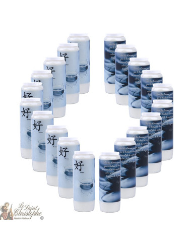 Bougies décoratives avec citation en français - zen , bonheur