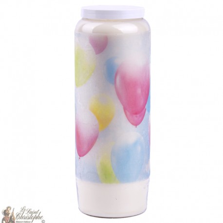 candele decorative  con la citazione in francese - palloncini , cielo