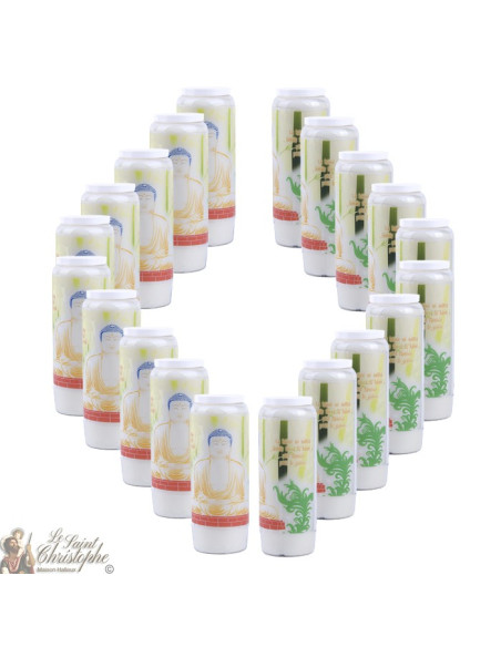 candele decorative  con la citazione in francese - Buddha Modello 2