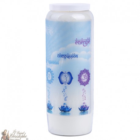 Decorative candles With french citation - Chakras model 3