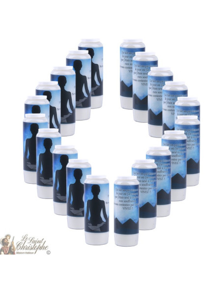 Zierkerzen mit Zitat in Französisch - Meditation