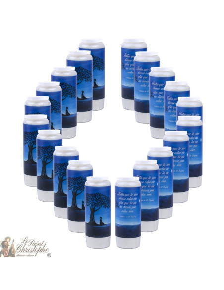 candele decorative  con la citazione in francese - Antoine de Saint-Exupéry