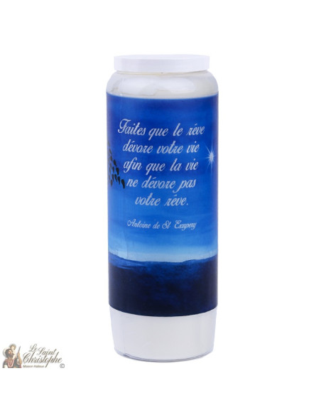 candele decorative  con la citazione in francese - Antoine de Saint-Exupéry