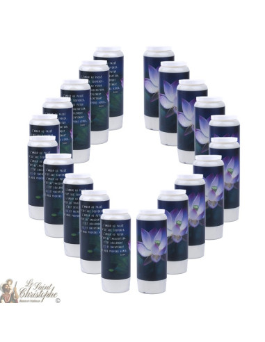 Decorative candles With french citation -  Lotus