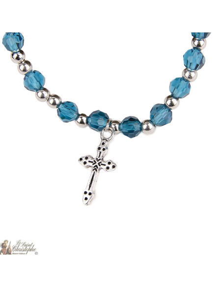 Bracelet pearls natural Crosses St Benedict 