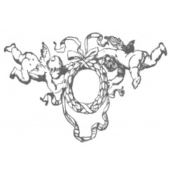 Decoratieve sticker voor noveenkaars - Engelen 2