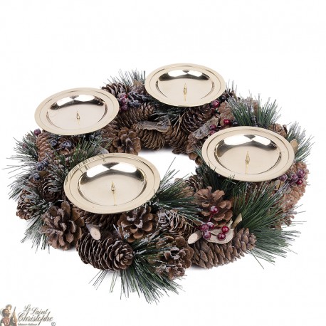 Pic candelabro de Navidad corona - Cobre