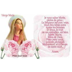 sticker with german  french prayer - I salute you Mary 2b