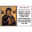 Pegatina francés con la oración - Nuestra Señora del Perpetuo Socorro - b