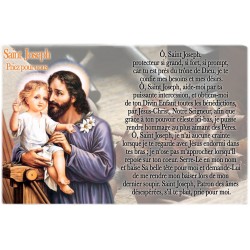 sticker with French  prayer - Saint Joseph pray for us