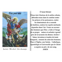 Autocollant bougie de neuvaine avec prière français - Sainte Michel - 2b