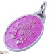 Médaille de La Vierge Miraculeuse émaillée rose 