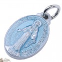 Médaille de La Vierge Miraculeuse émaillée bleue