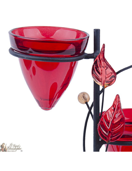 di candela titolare rossa per il tè - Luce