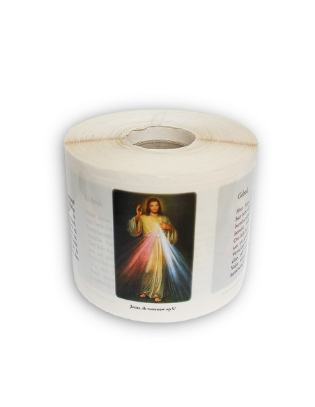 Autocollants en rouleau avec votre image et prière 500 pcs 