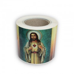 Autocollants en rouleau avec votre image et prière 500 pcs 