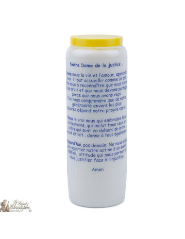 Bougies Neuvaines à Notre Dame de Justice - prière français