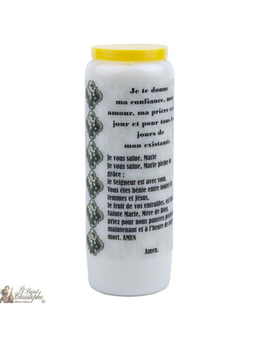Bougies Neuvaines à la Vierge Marie  - prière français - 6