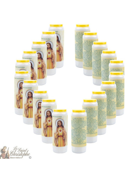  Velas Novena al Sagrado Corazón de Jesús - Oración francés