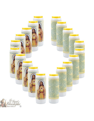Candles Novenas to the Sacred heart of jesu -  french Prayer - 2