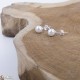 White Pearl Earrings - 925 Silver
