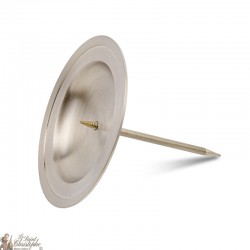 Bougeoir Pic pour couronne de fleurs  - couleur dorée - 8,5 cm