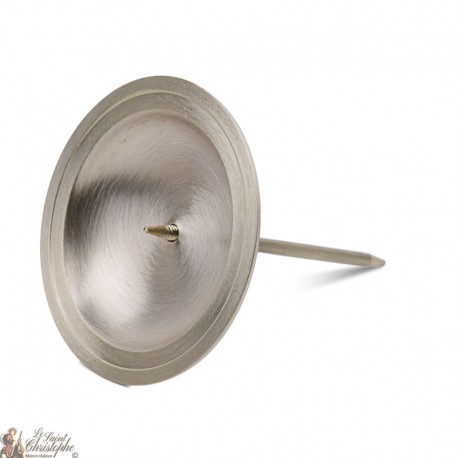 Pic kandelaar voor krans - goudenkleurig - 7 cm