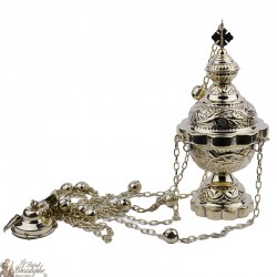 Wierookvat gesneden met bells - 25 cm