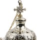 Incensario de oro, labrada con cruces - Altura: 18 cm
