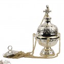 Incensario de oro, labrada con cruces - Altura: 18 cm