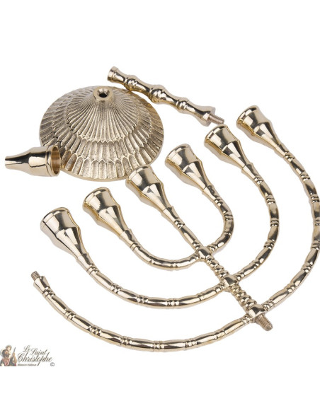 Kandelaar Menorah koper - 30 cm