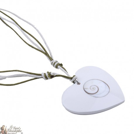 Collier Cordon Cœur oeil de Sainte Lucie 