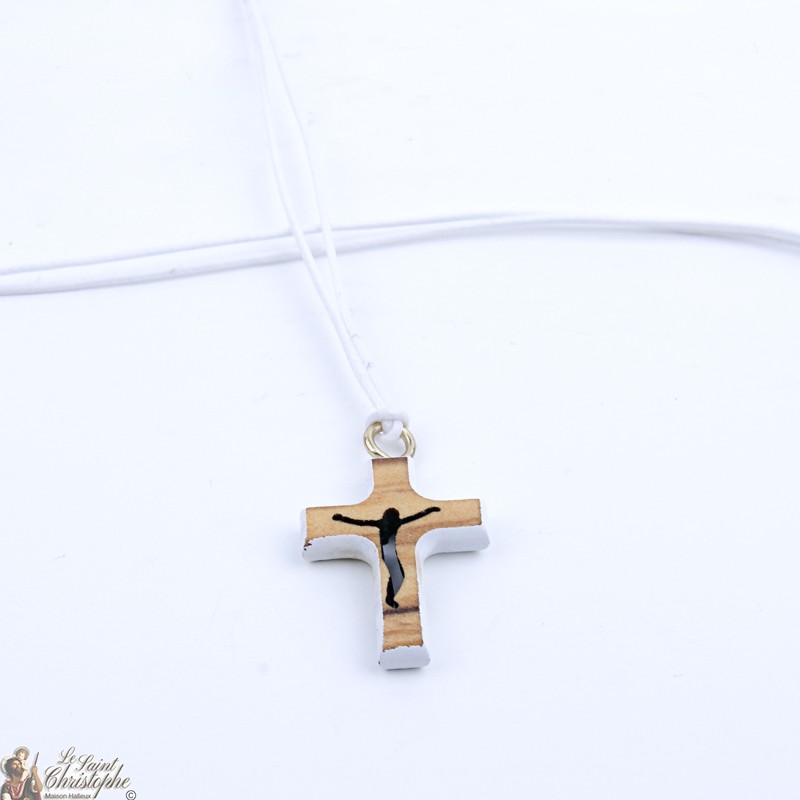 Wooden cross pendant of Saint Benoît and small box