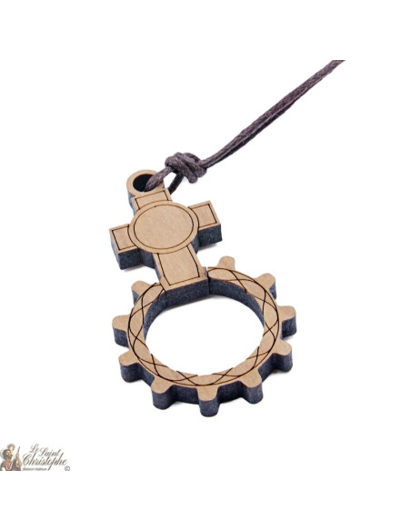 Ketting koord met hanger hout tiental