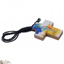 Pendentif croix du mexique en bois 