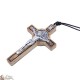 Pendentif croix de Saint Benoît en bois avec boîte