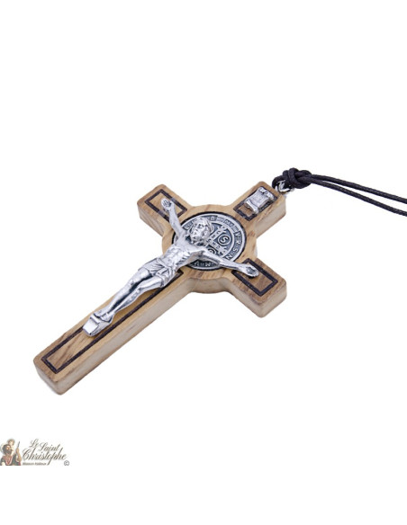 289/5000 Legno croce pendente San Benedetto con piccola scatola