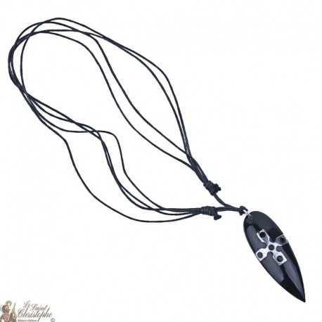 Necklace cord surfboard with cross