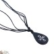Collier cordon - pendentif oval avec croix