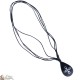 Necklace cord - oval pendant with cross