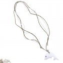 Adjustable necklace with white dolphin