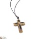 Cord Necklace with Olive Wood Cross