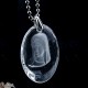 Pendant of the Virgin in transparent glass